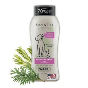 Wahl Flea and Tick Dog Shampoo, Rosemary Mint