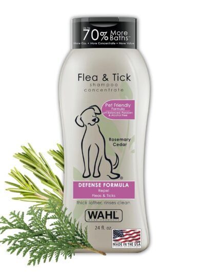 Wahl Flea and Tick Dog Shampoo, Rosemary Mint