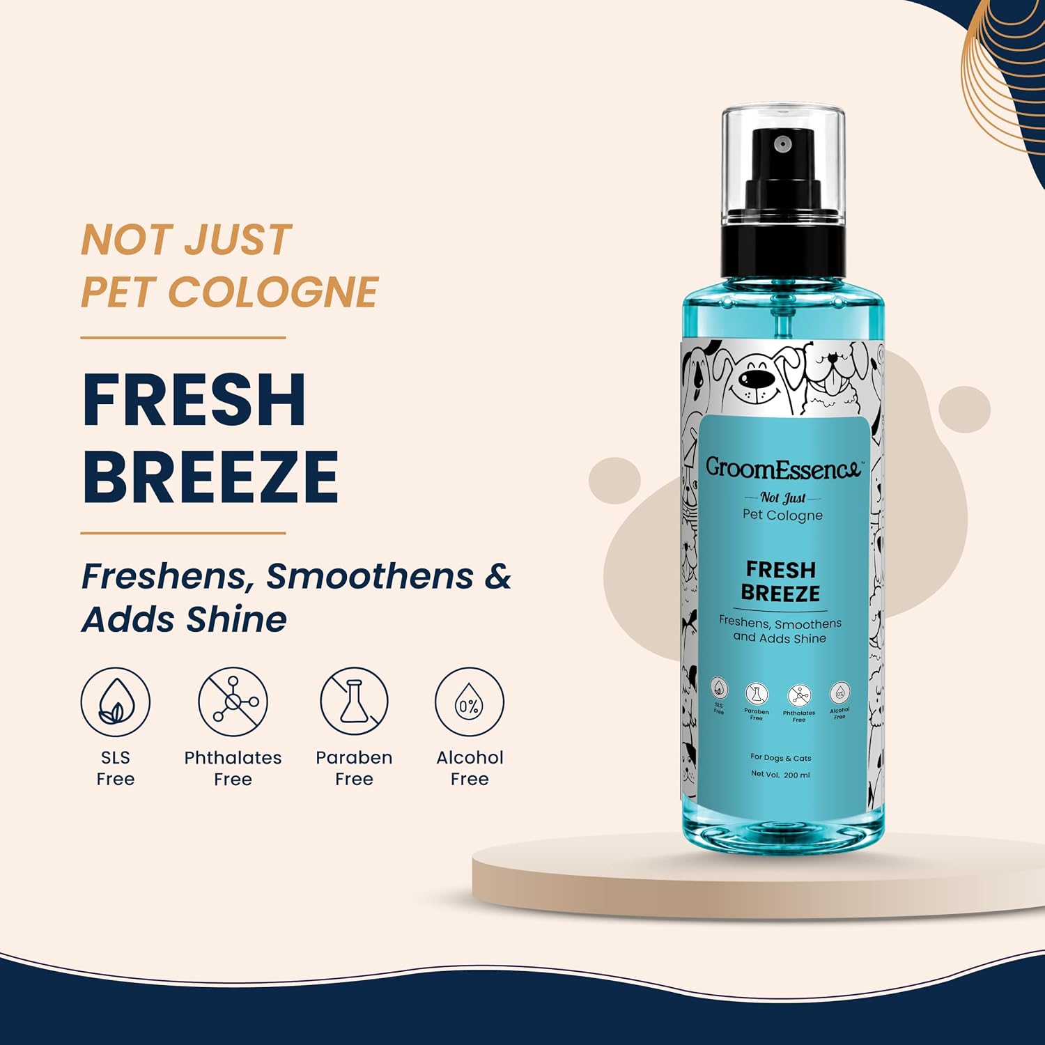 GroomEssence Pet Cologne | Long-Lasting Fragrance Spray For Dogs And Cat, Odour Eliminator, Grooming Essential, 200 ml 5 GroomEssence Pet Cologne | Long-Lasting Fragrance Spray For Dogs And Cat, Odour Eliminator, Grooming Essential, 200 ml - Image 5