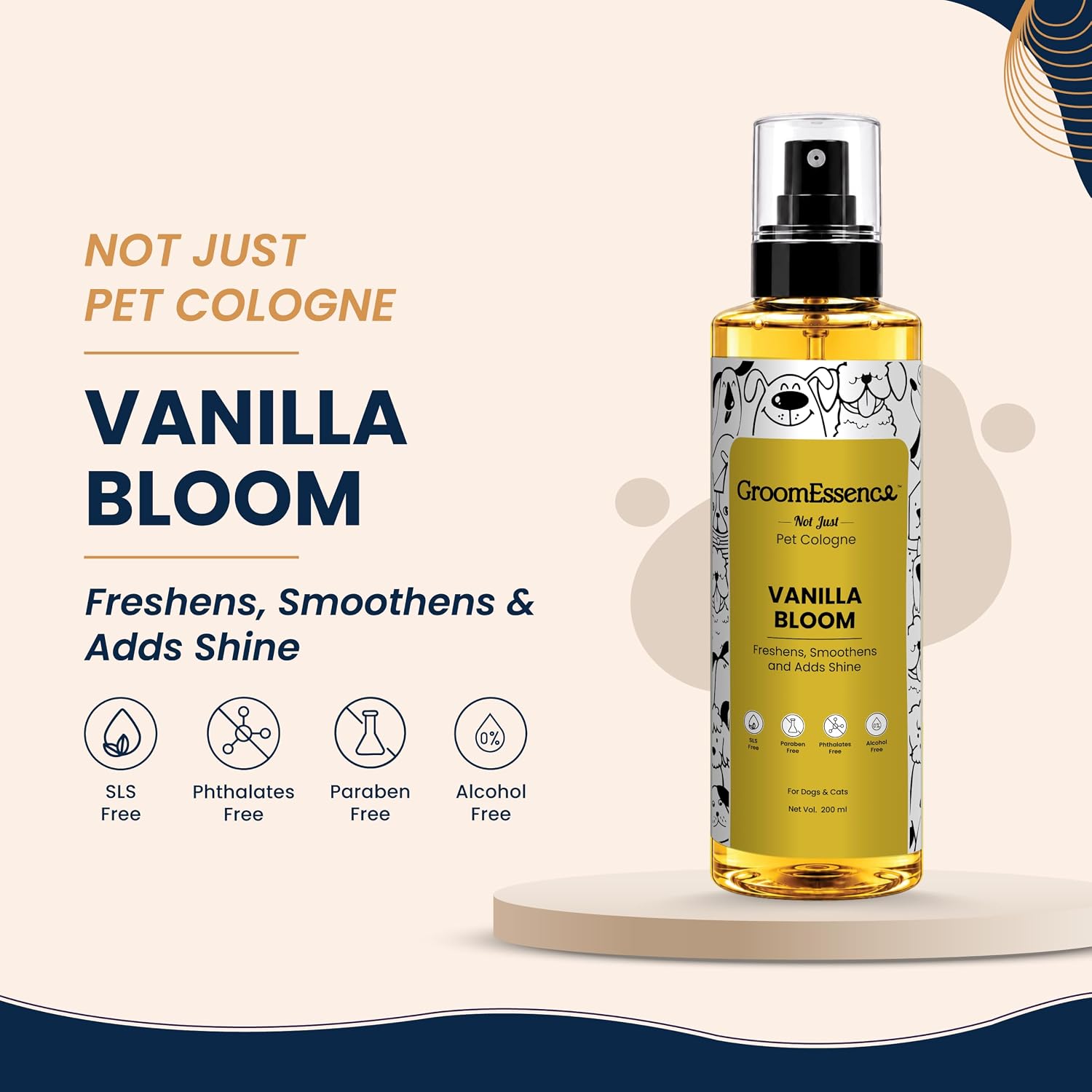 GroomEssence Pet Cologne | Long-Lasting Fragrance Spray For Dogs And Cat, Odour Eliminator, Grooming Essential, 200 ml 3 GroomEssence Pet Cologne | Long-Lasting Fragrance Spray For Dogs And Cat, Odour Eliminator, Grooming Essential, 200 ml - Image 3