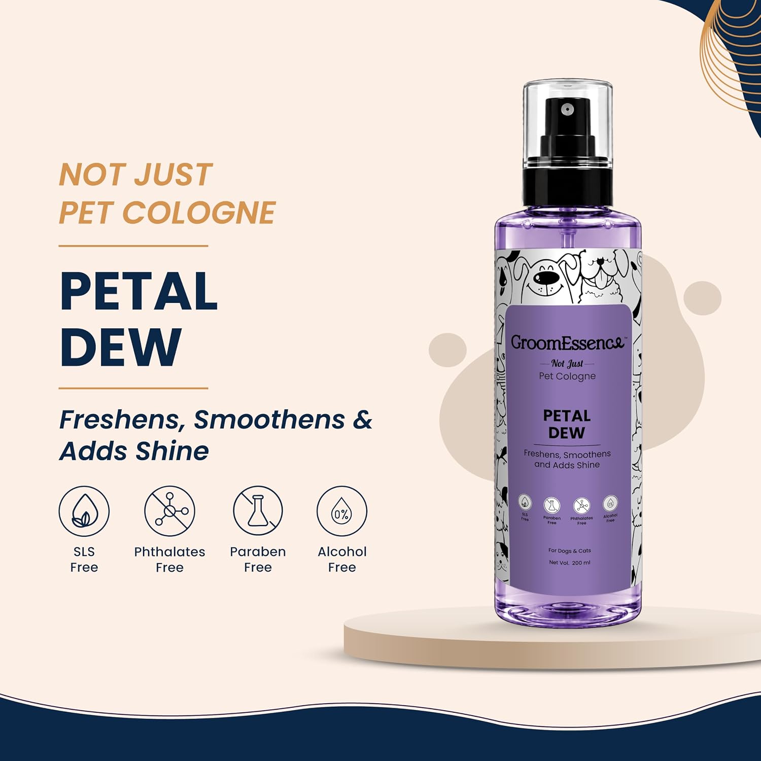GroomEssence Pet Cologne | Long-Lasting Fragrance Spray For Dogs And Cat, Odour Eliminator, Grooming Essential, 200 ml 4 GroomEssence Pet Cologne | Long-Lasting Fragrance Spray For Dogs And Cat, Odour Eliminator, Grooming Essential, 200 ml - Image 4