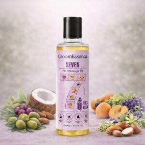 GroomEssence Seven Pet Massage Oil for Dogs & Cats | Grooming Essential, 200 ml