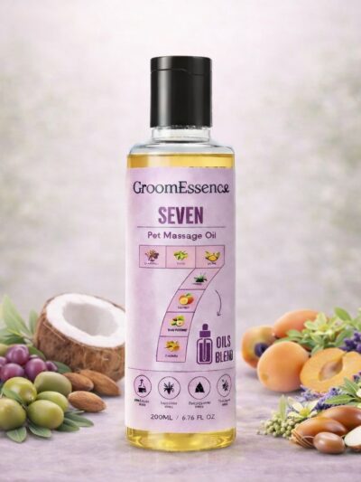 GroomEssence Seven Pet Massage Oil for Dogs & Cats | Grooming Essential, 200 ml