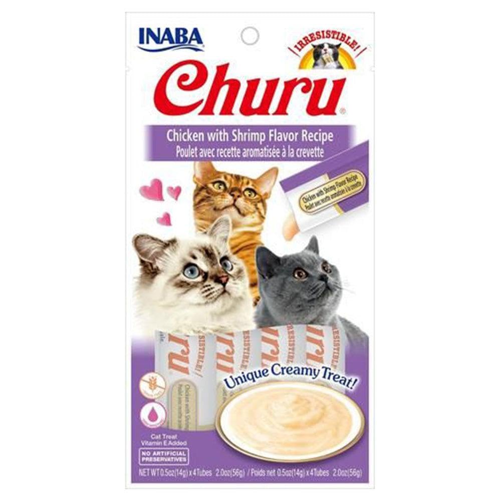 Inaba Churu Lickable Cat Treat Creamy Puree : Chicken with Shrimp Flavor Recipe, Pack of 6 1 Inaba Churu Lickable Cat Treat Creamy Puree : Chicken with Shrimp Flavor Recipe, Pack of 6