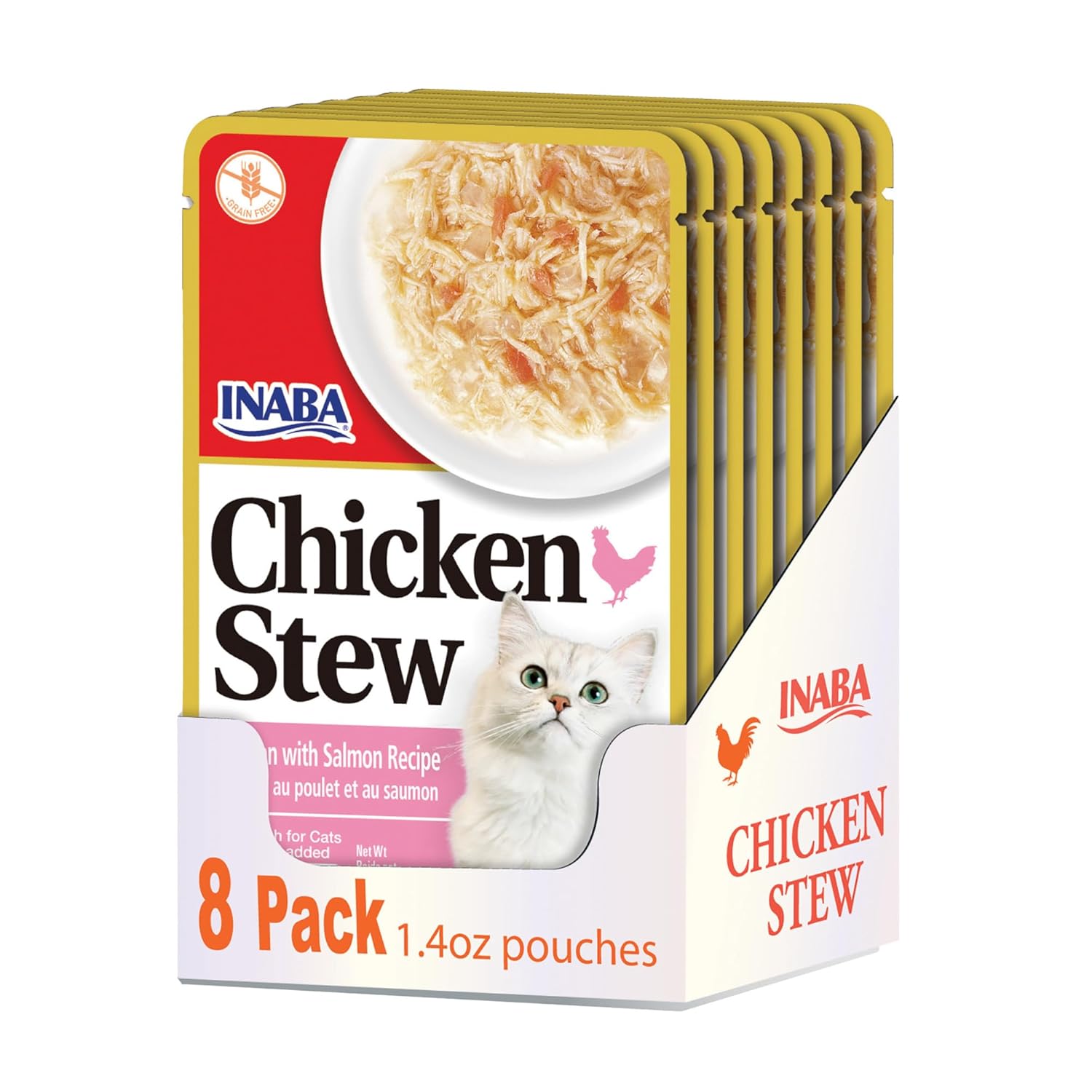 Inaba Chicken Stew : Chicken with Salmon Recipe, Cat Food, Pack of 6 1 Inaba Chicken Stew : Chicken with Salmon Recipe, Cat Food, Pack of 6
