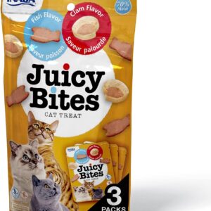 Inaba Juicy Bites Cat Treats : Fish & Clam Flavor, Pack of 6