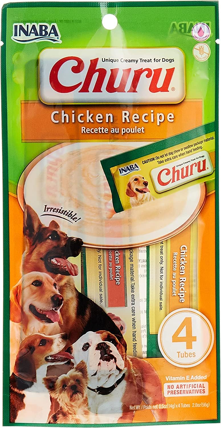 Inaba Churu Chicken Recipe Dog Treats, Grain-Free, High Protein, Soft & Creamy, Premium Japanese Dog Snack 1 Inaba Churu Chicken Recipe Dog Treats, Grain-Free, High Protein, Soft & Creamy, Premium Japanese Dog Snack