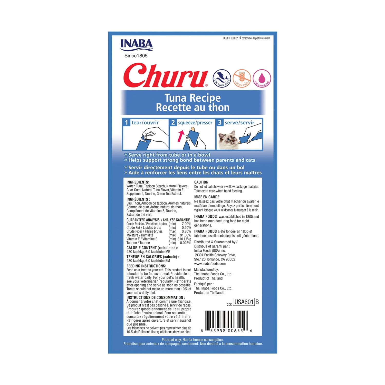 Inaba Churu Lickable Cat Treat Creamy Puree : Tuna Recipe, Pack of 6 8 Inaba Churu Lickable Cat Treat Creamy Puree : Tuna Recipe, Pack of 6 - Image 8