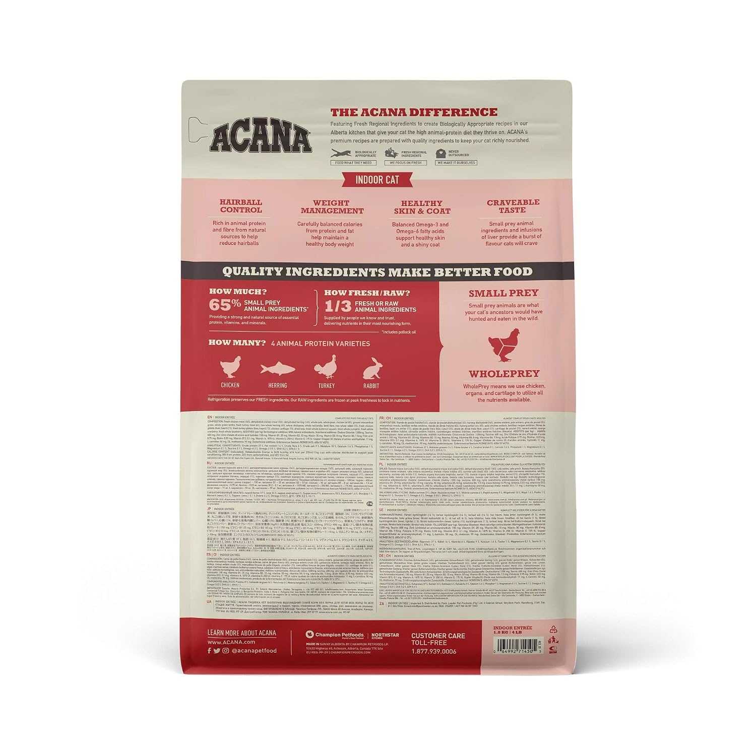 Acana Indoor Entree Cat Food, Chicken with Herring, All Life Stages 6 Acana Indoor Entree Cat Food, Chicken with Herring, All Life Stages - Image 6