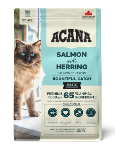 Acana Bountiful Catch Cat Food, Salmon with Whole Herring, All Life Stages