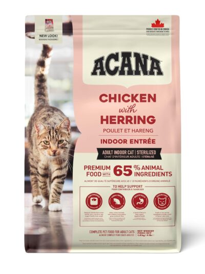 Acana Indoor Entree Cat Food, Chicken with Herring, All Life Stages